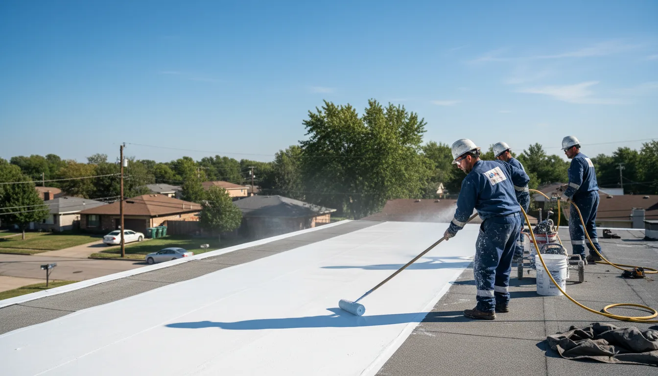 Commercial roof coating in Morris, IL near me